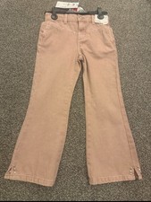 Primark Girls Jeans 6-7 Pink Flare Leg Denim New with Tags
