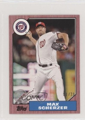2017 Topps Mini 1987 Design Red 1/25 Max Scherzer #87-44 ux6