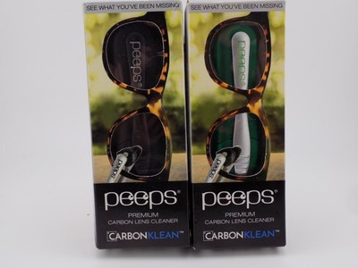 2X Peeps CarbonKlean Carbon Eyeglass Lens Cleaner Black & Green 500 Cleanings