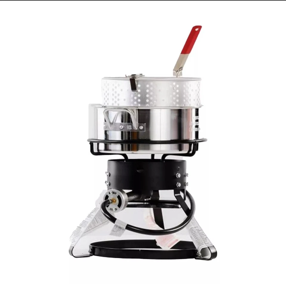 NUEVA Freidora y Quemador de Pescado Exterior Importación Metal-Fusion 10 Cuartos Aluminio Foto 2 de 3