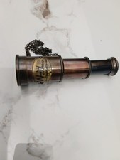 6" Brass Antique Style Telescope With Handling Chain Spyglass Collectible Gift