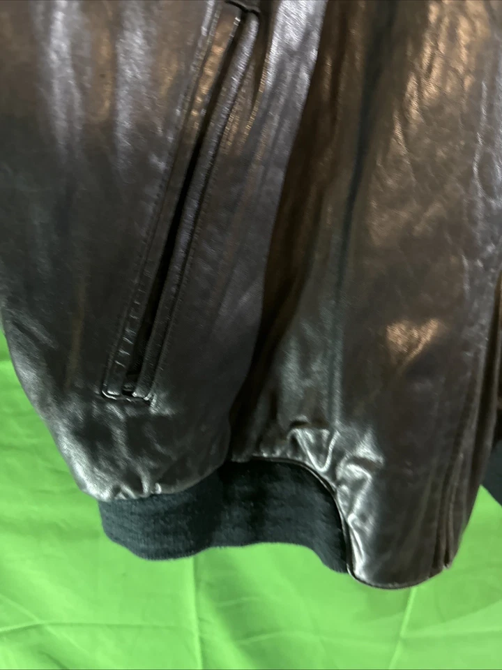 Chaqueta de cuero vintage Planet Hollywood Orlando grande reversible Foto 4 de 4