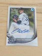 2025 Bowman Chrome CHASE DOLLANDER #CRA-CD Mega Box Mojo AUTO 013/150 Rockies RC