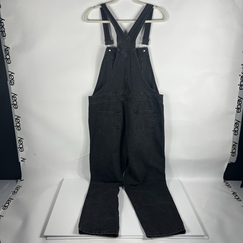 Mono con tirantes de diseño ASOS talla EE. UU. 12 correas ajustables negro mono vaquero - Imagen 6 de 9