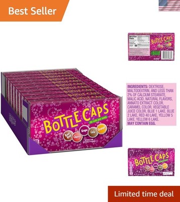 Bottle Caps Fizzy Soda Pop Hard Candy, Theater Box, 5 oz, 10 Pk