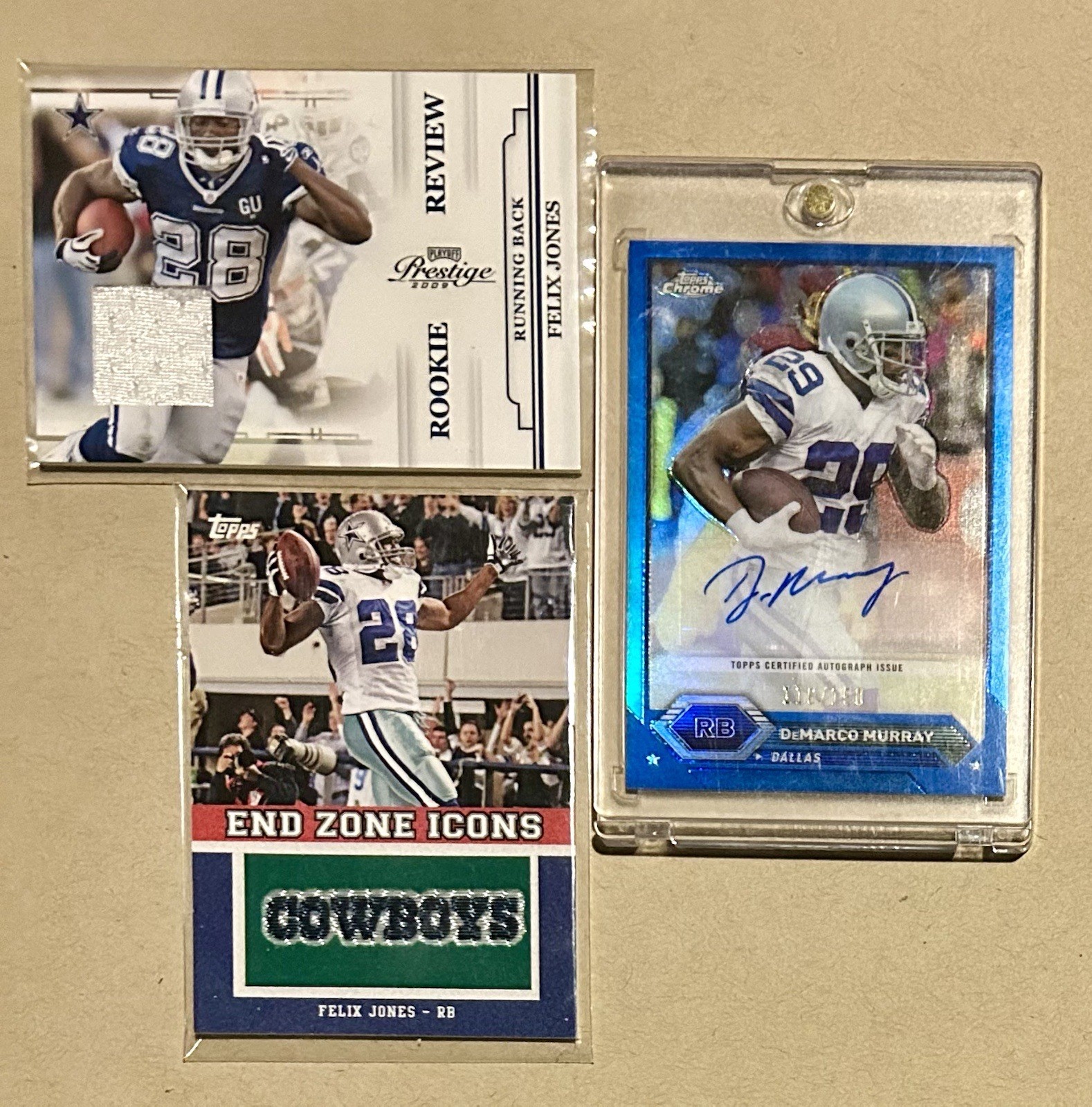 Dallas Cowboys Autograph & Memorabilia Card Lot