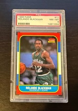 1986 Fleer Basketball #11 Rolando Blackman RC PSA 8 Near Mint