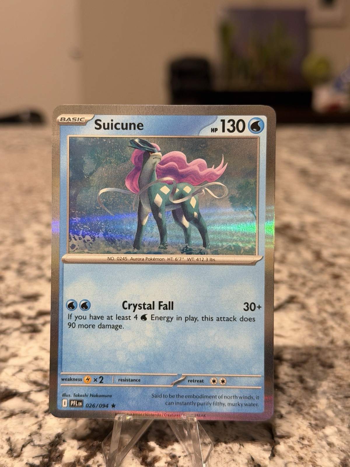 Suicune 026/094 - Holo Rare - Pokémon TCG: Phantasmal Flames - NM