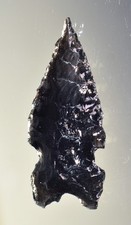 Authentic Modern Reproduction of Pre 1600 Utah Obsidian Arrowhead