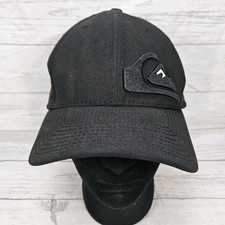 Quicksilver New Era 39Thirty Faded Black Hat Stretch Size M-L Skate, Surf