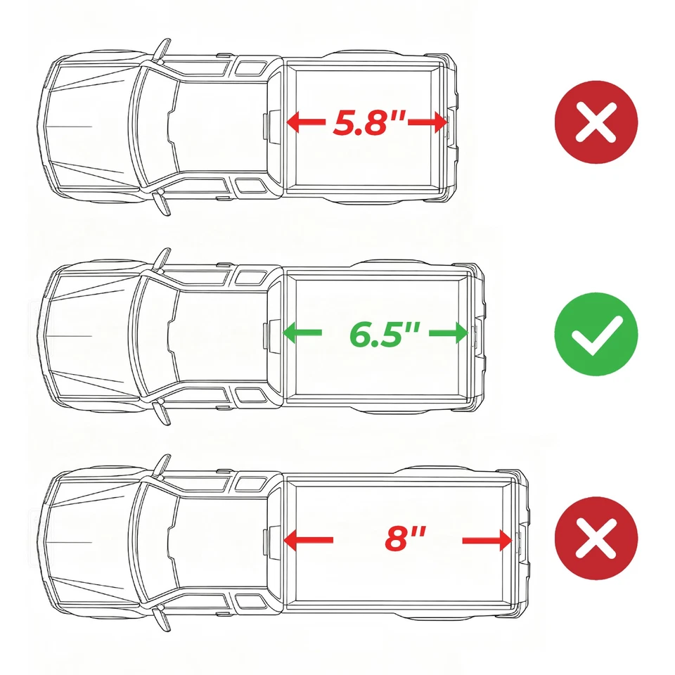 For 2007-2014 Silverado 1500 2500 HD 3500 HD 6'6" Bed Rail Caps Cover W /Holes - Image 3 of 4