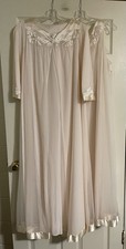 Vtg Gossard Artemis Peignoir Set 1104 Sz L Bridal Blush Champagne Color 1970s