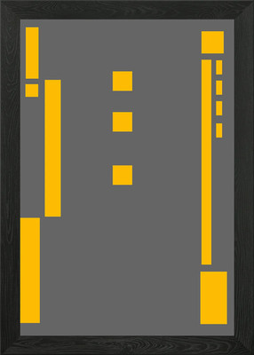 Ein graues minimalistisches gerahmtes Wandbild Poster Leinwanddruck Bild