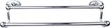 Top Knobs ED7PCC Edwardian 18" Double Towel Bar Polished Chrome Oval Backplate