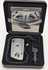 Escort Passport 8500 Radar Detector Manual Cords Silver Complete In Case WORKING