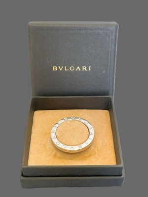 BVLGARI Key Ring Necklace Pendant Keychain Charm Silver 925 Unisex Accessory