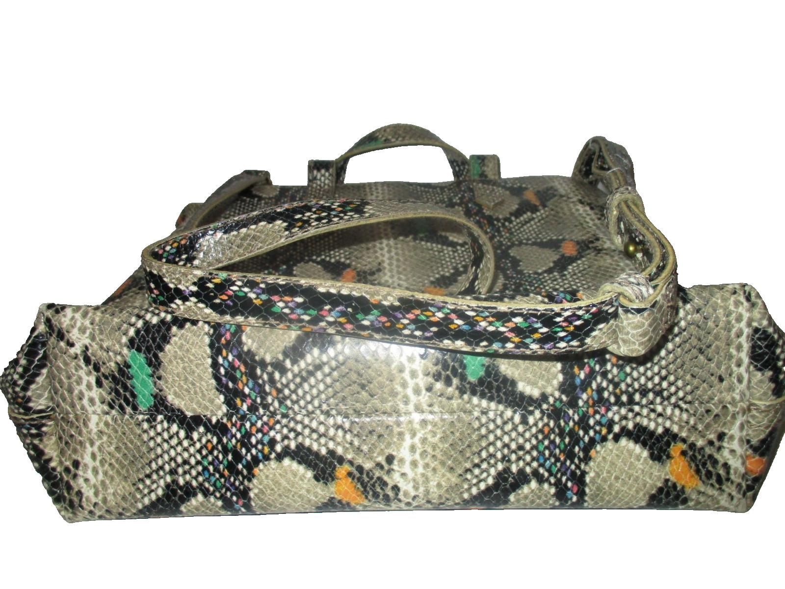 Madwell Brown Orange Python Leather 2-Way Satchel - image 4