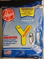 Hoover Type Y Allergen Bags Windtunnel Upright Vacuum Filter (3-pk) Made in USA