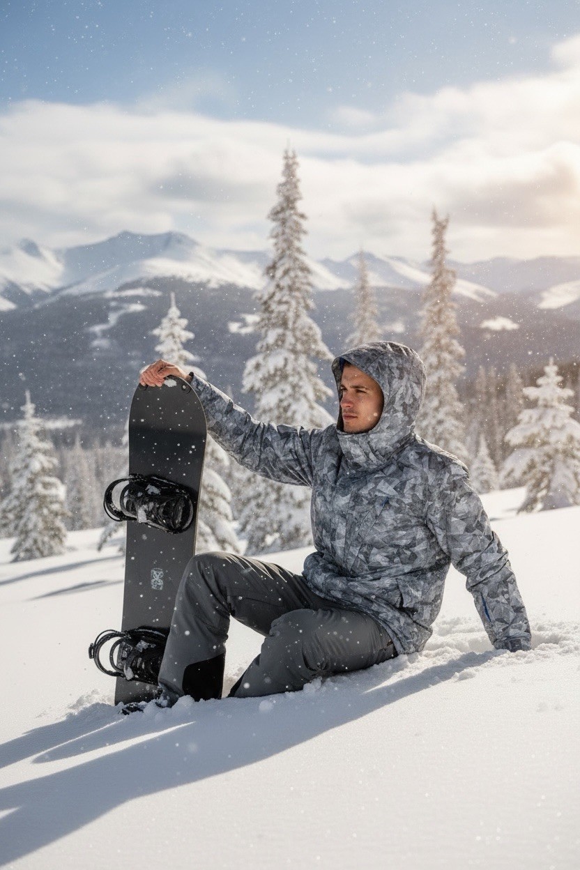 Men's Under Armour Grey Geometric Infrared Snow Jacket 3XL thumbnail 4