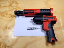 Snap-on Tools New Red 38 Drive 14.4v Cordless Impact Ratchet Combo Set