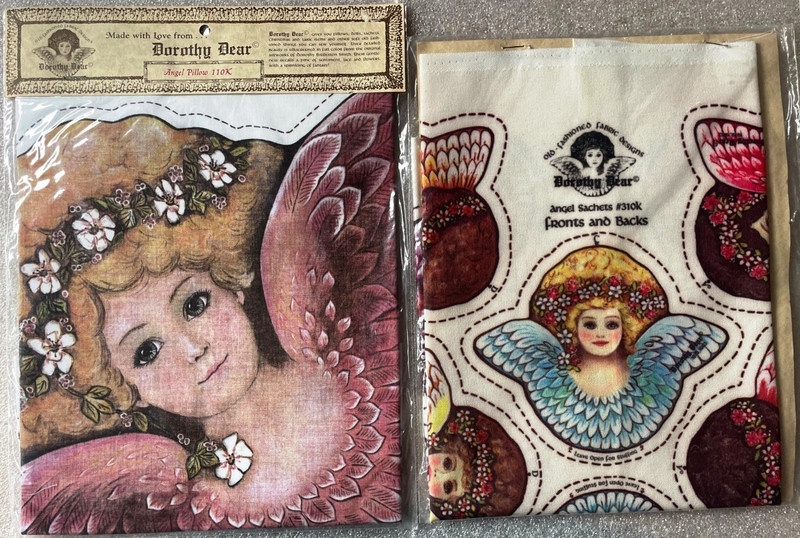 Vintage Dorothy Dear Angel Fabric Panel Kit Sealed Pillow Sachets Ornaments