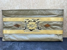 Vintage 1980s Bassous Leather Snakeskin Clutch Handbag Purse 16" Exotic