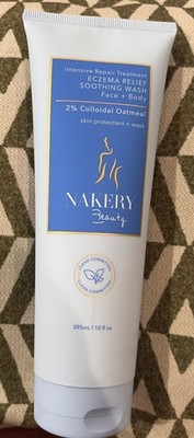 Nakery Beauty Eczema Relief Soothing Wash Face + Body 10 oz Colloidal Oatmeal 