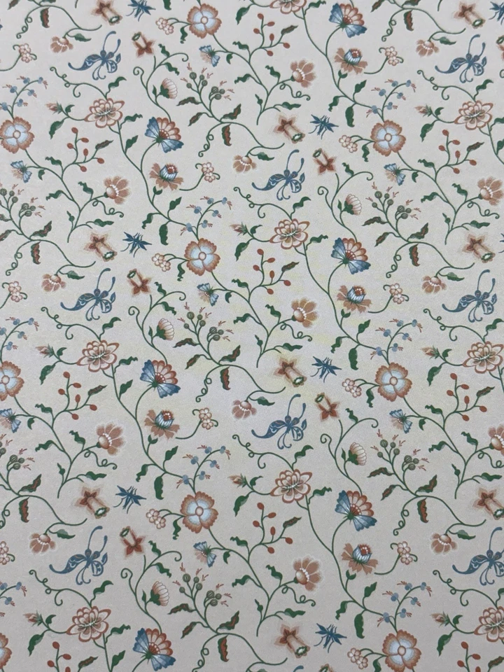 Papel pintado floral Brodnax Prints "Papillon - Melocotón" 1FR110 casa de muñecas 1:12 Foto 2 de 4