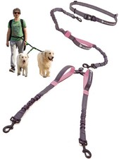 Pet Dreamland Exquisite Hands Free Dual Dog Leash for Large Dogs. Trending Waist