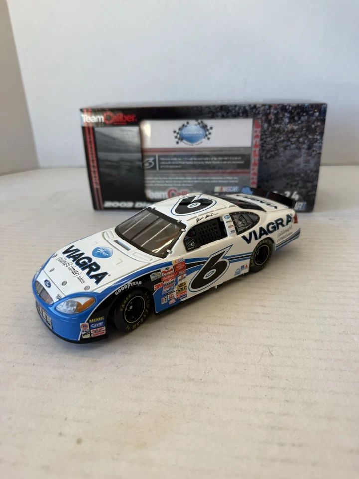 Team Caliber Mark Martin Viagra 2002 1:24 #6 NASCAR, coche Viagra blanco, certificado de autenticidad Foto 4 de 4