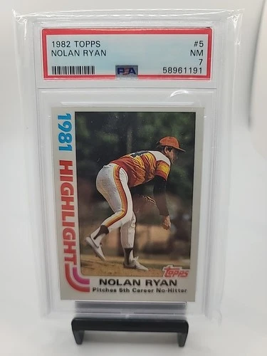 1982 Topps Baseball Highlight Nolan Ryan #5 PSA 7