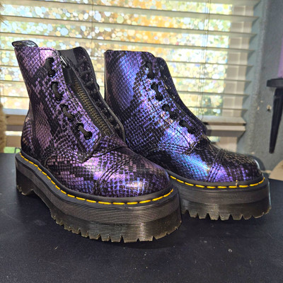 Dr. Martens Platform Sinclair Snake Skin Bootie US 5