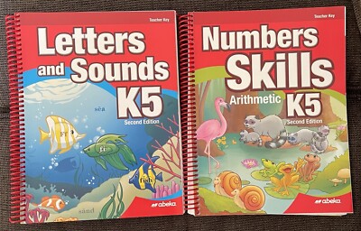 New Abeka K5 Letters and Sounds and Number Skills Teacher Key Kindergarten