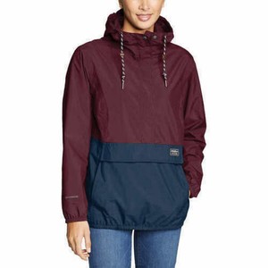 maroon anorak jacket