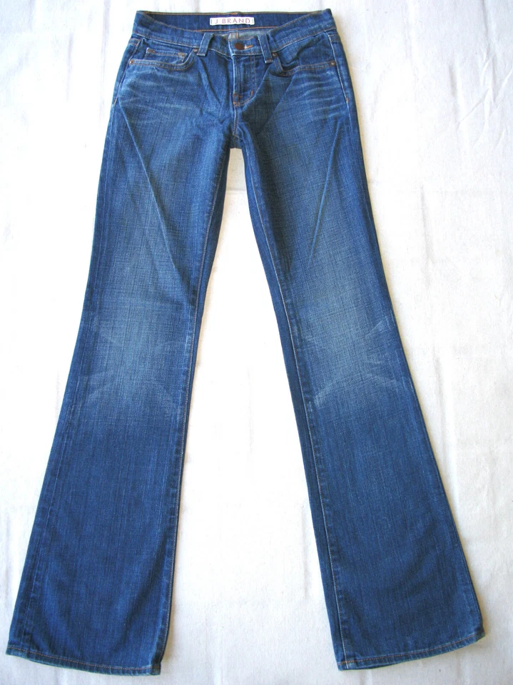 Jeans Bootcut de tiro medio marca J para niñas pequeñas talla 14 azul desgastado + elástico L 31 Foto 3 de 4