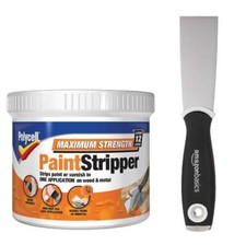 Wood Metal Paint Stripper Varnish Remover Polycell Max Strength and Free Scraper