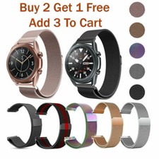 For Samsung Galaxy Watch 3 41mm 40 44mm Magnetic Milanese Loop Strap Wrist Band