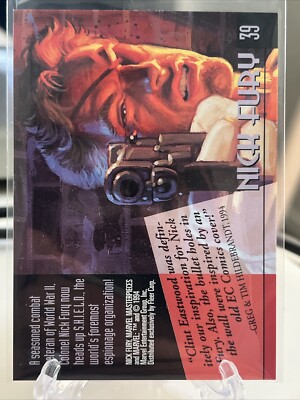 【希少・訳あり】msr フューリー fury ビンテージ 1994 Fleer Marvel Masterpiece #39 Nick Fury | eBay