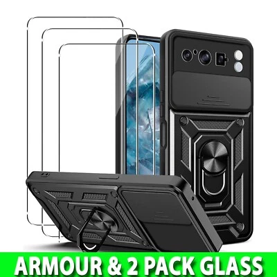 Case For Google Pixel 8 8 Pro Magnetic Ring Stand Shockproof Hard Phone Cover