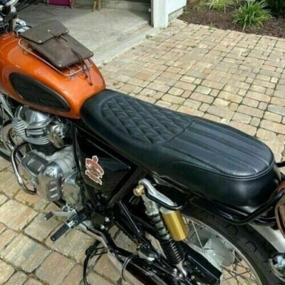 Fit For Royal Enfield Faux Leather Touring Seat For INTERCEPTOR 650 - Exp Ship