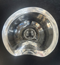Helena Tynell RIIHIMAEN Lasi Oy Art Glass Bowl Engraved Seal KOP Bank of Finland