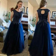 Tulle Sequined Beading Ruched A-line O-Neck Bespoke Occasion Gown Long Dresses