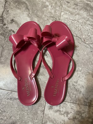 Valentino Garavani Jelly Thong Sandals pink 41 EU Rubber UK