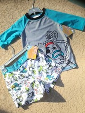 DISNEY FORKY BOYS SWIMSUIT 5/6  RASH GUARD 7/8