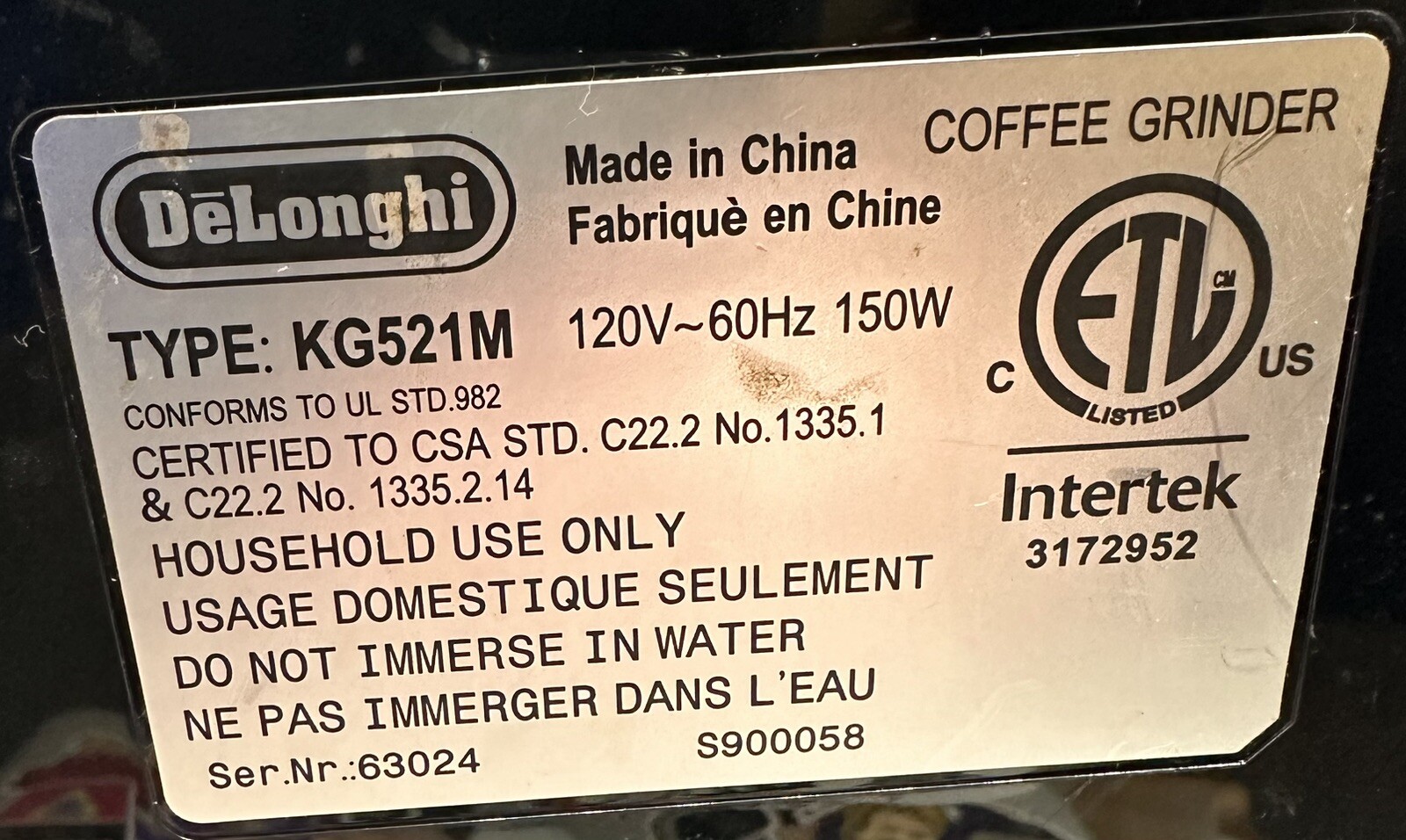 DELONGHI KG521M Dedica Digital Coffee Stainless Steel Conical Burr Grinder 44387352109 eBay