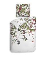 Heckett & Lane Mako-Satin BettwäSche 135X200 Moires White Beeren FrüChte Zweige