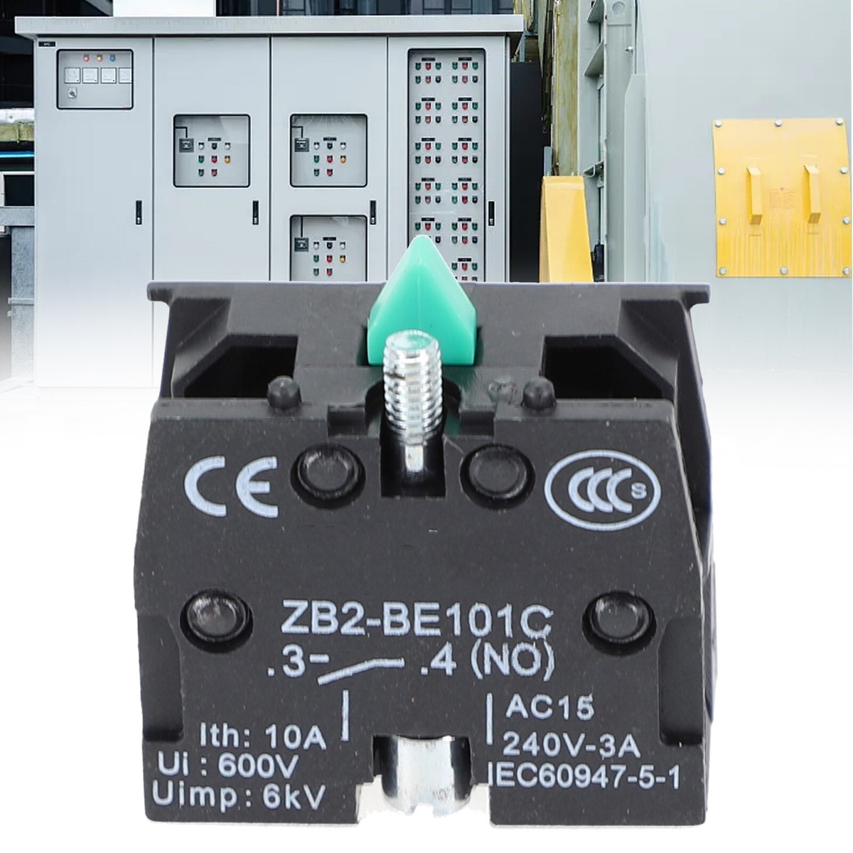 10 Stück ZB2-BE102C Druckknopf-Schalter – 1 NC, 10A / 600V, Einbau 22mm – Wasserdicht, Messingklemmen – Für Schalttafeln