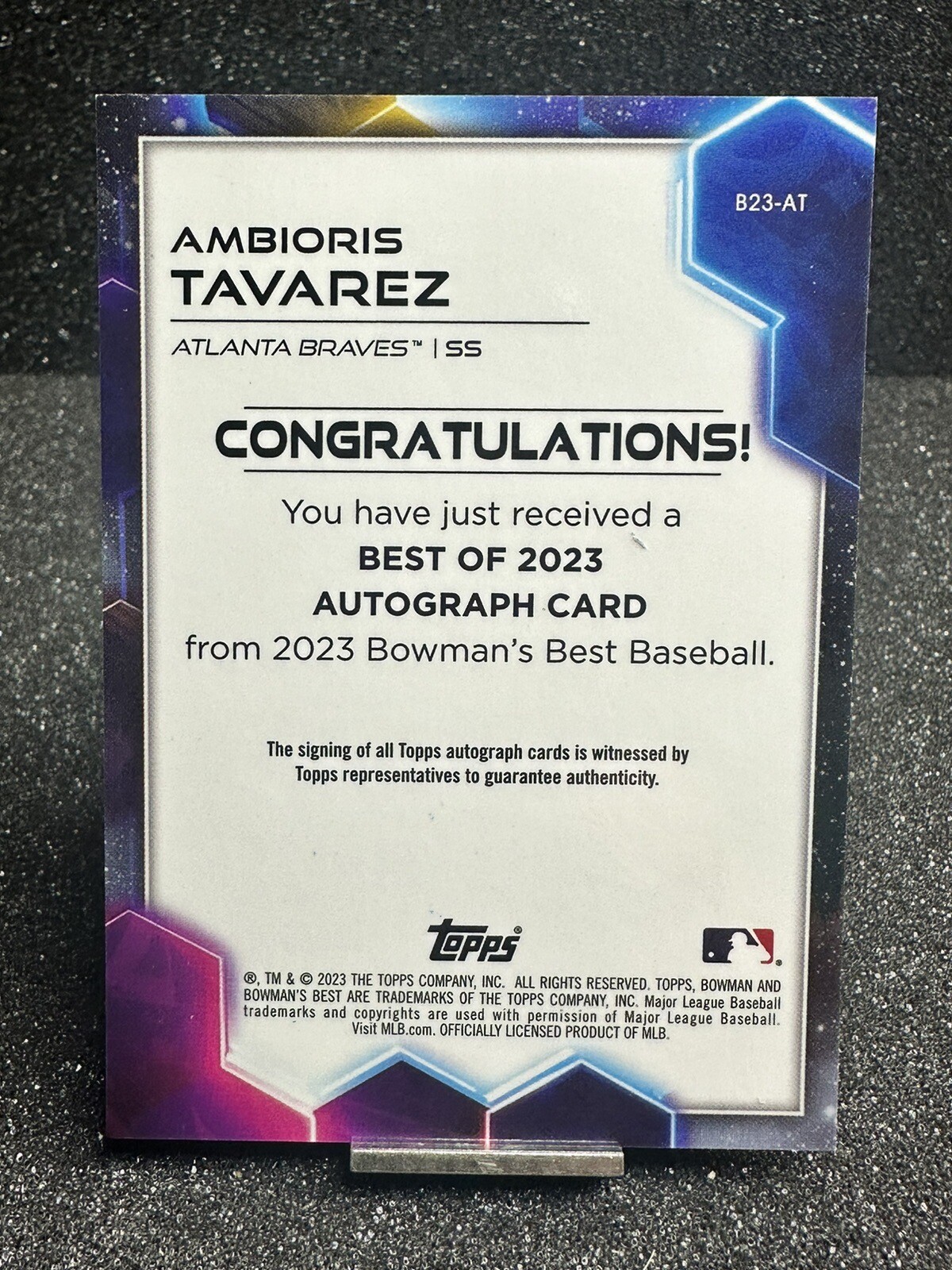 2023 Bowman’s Best Autographs AMBIORIS TAVAREZ Auto B23AT Braves eBay