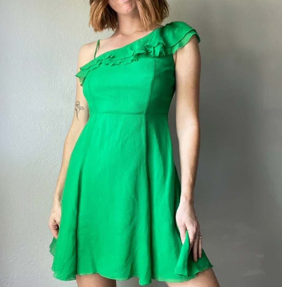 armani green dress Emporio Armani Grey and Green Sequin Embellished Deep-V Silk Evening Gown main image 0
