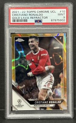 2021-22 Topps Chrome UCL Man United Cristiano Ronaldo Gold Lava SP